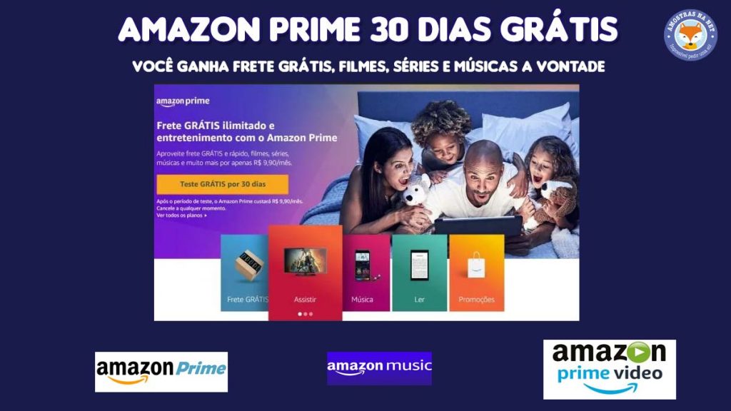 Amazon Prime grátis por 30 dias
