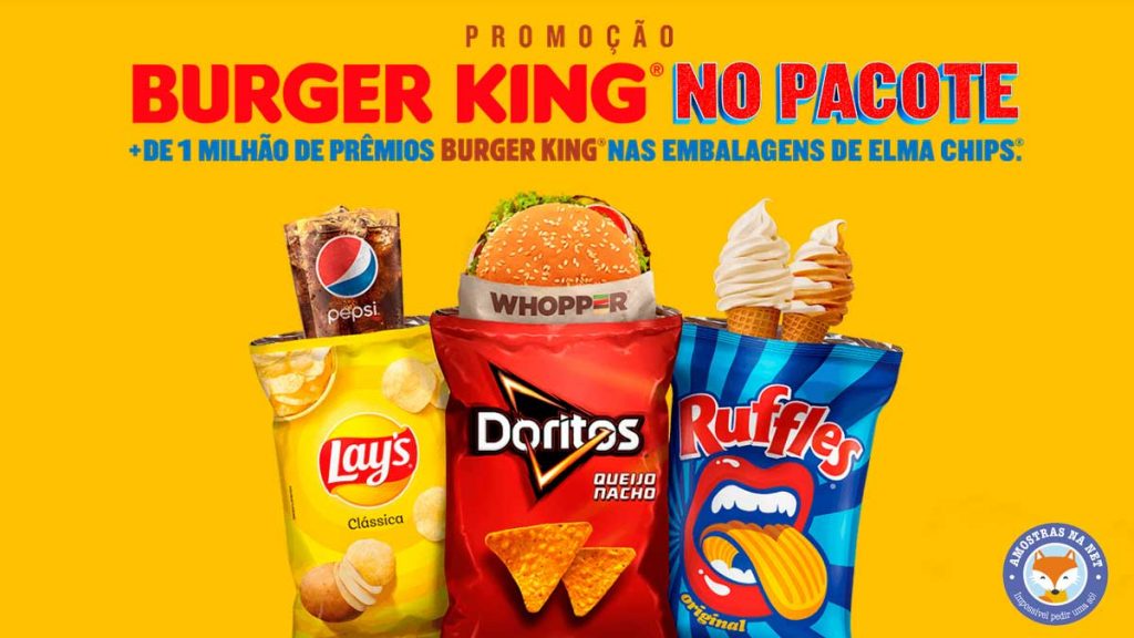 Promoção Burger King no Pacote Elma Chips grátis