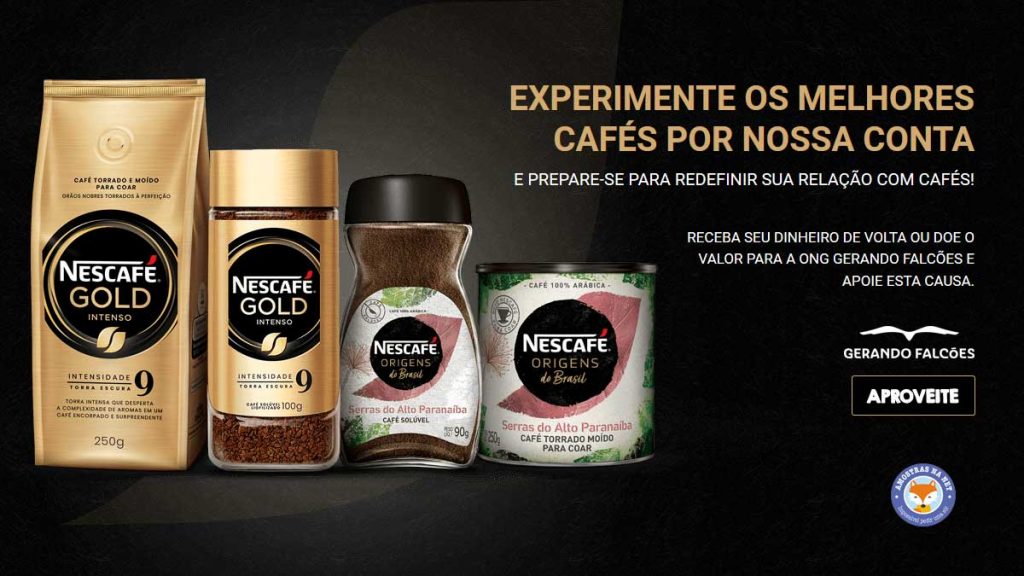 Experimente grátis Nescafé Gold e Origens do Brasil