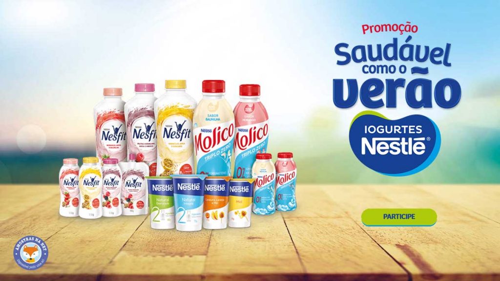 Promoção Saudável como o verão iogurtes Nestlé