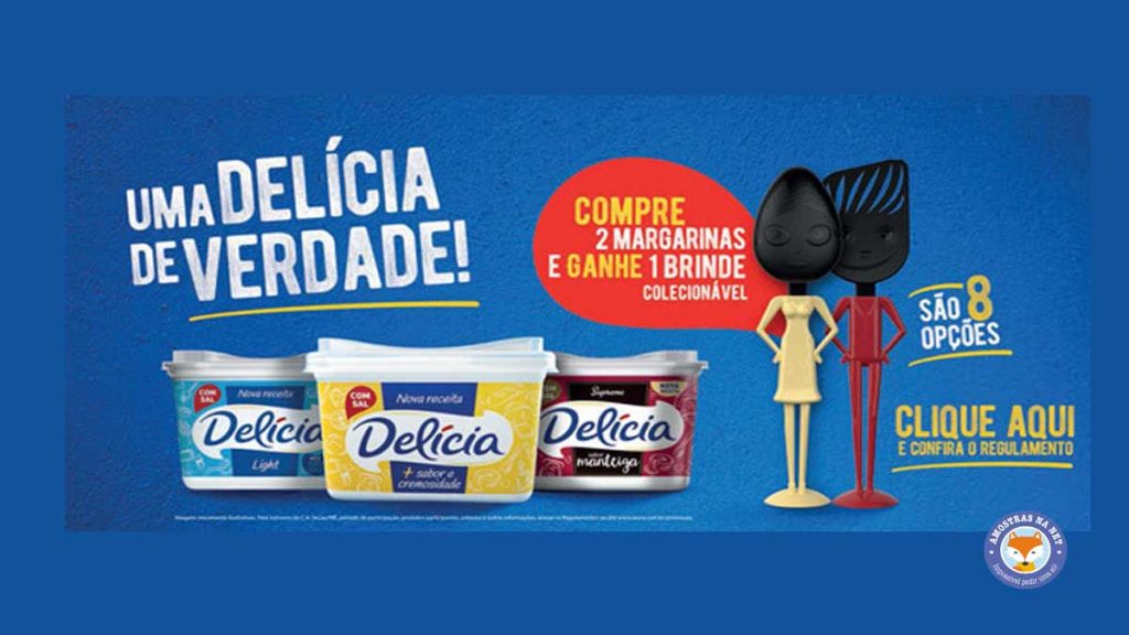 Promoção uma delícia de verdade com brinde colecionável