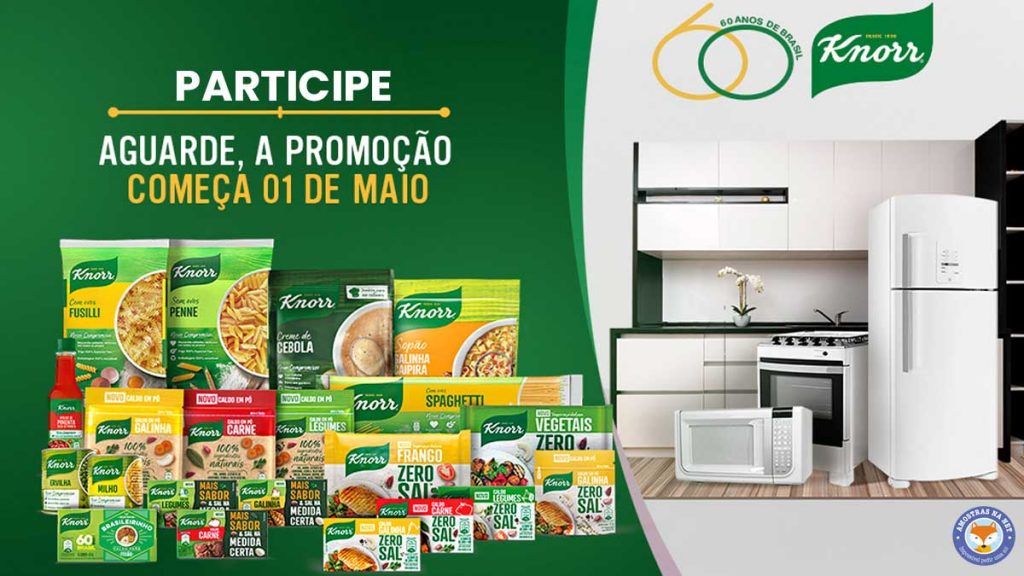 Knorr 60 anos de Brasil promoção com sorteios de R$60 mil