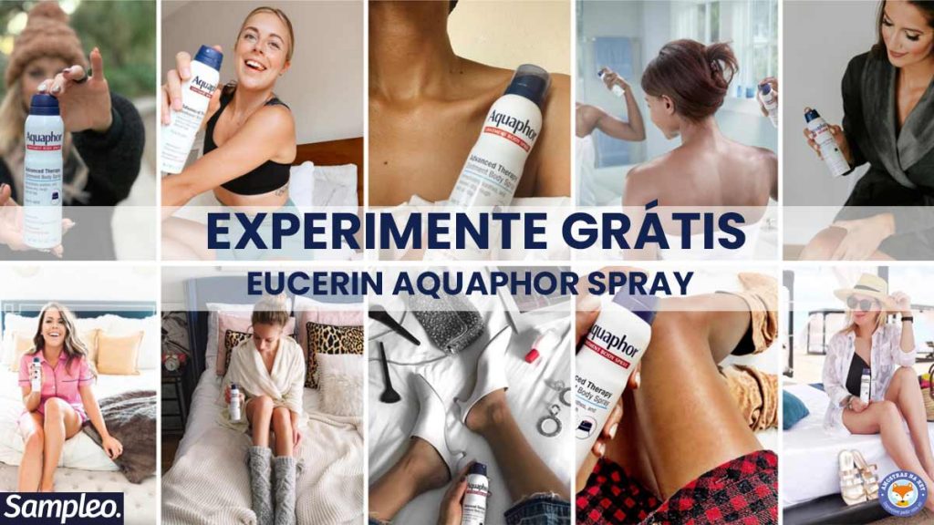 Eucerin Aquaphor Spray experimente grátis em nova campanha Sampleo