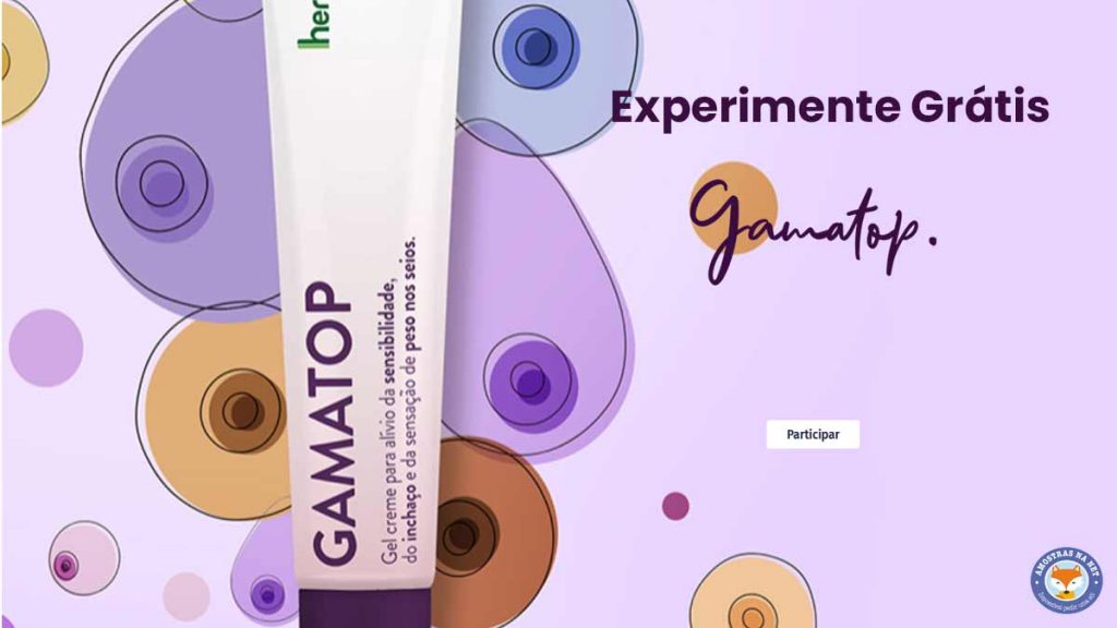 Experimente grátis Gamatop em nova campanha Sampleo