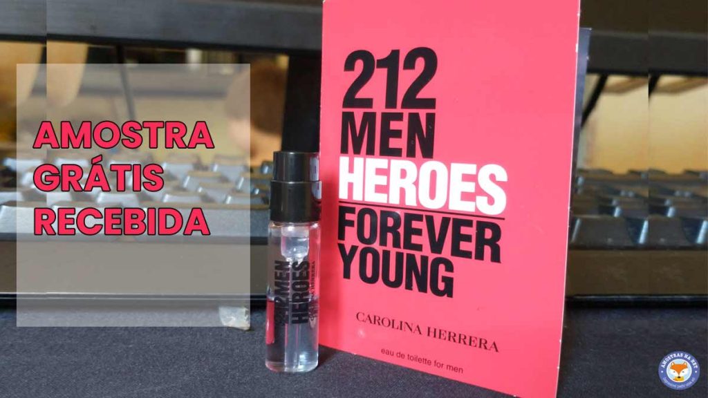Carolina Herrera 212 Heroes amostra grátis recebida