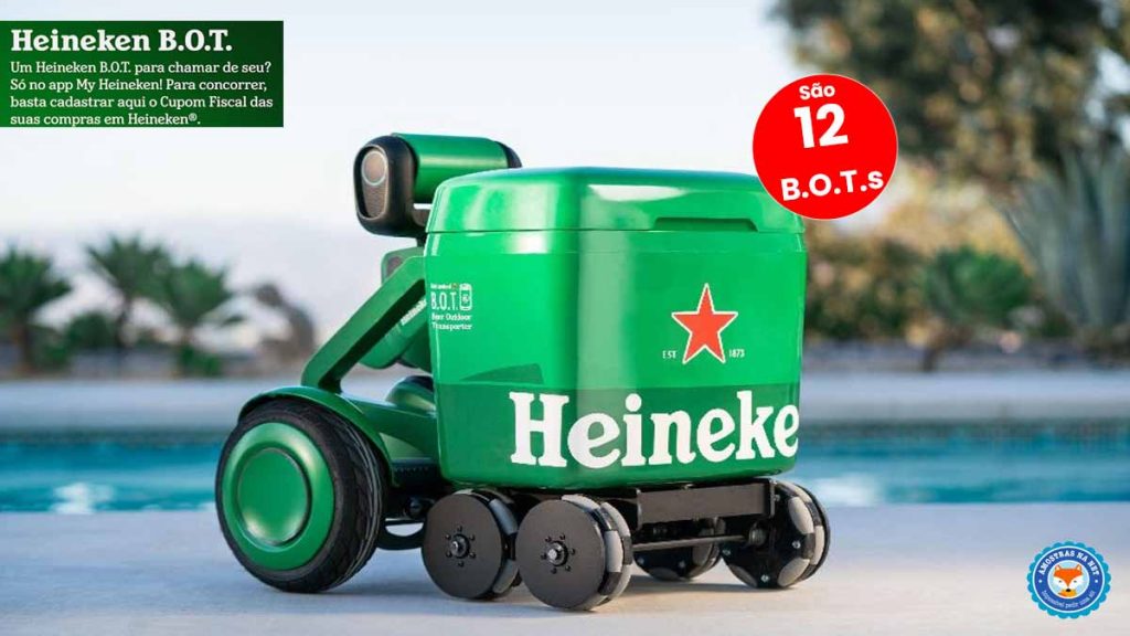 Heineken sorteia robô que transporta e gela cerveja