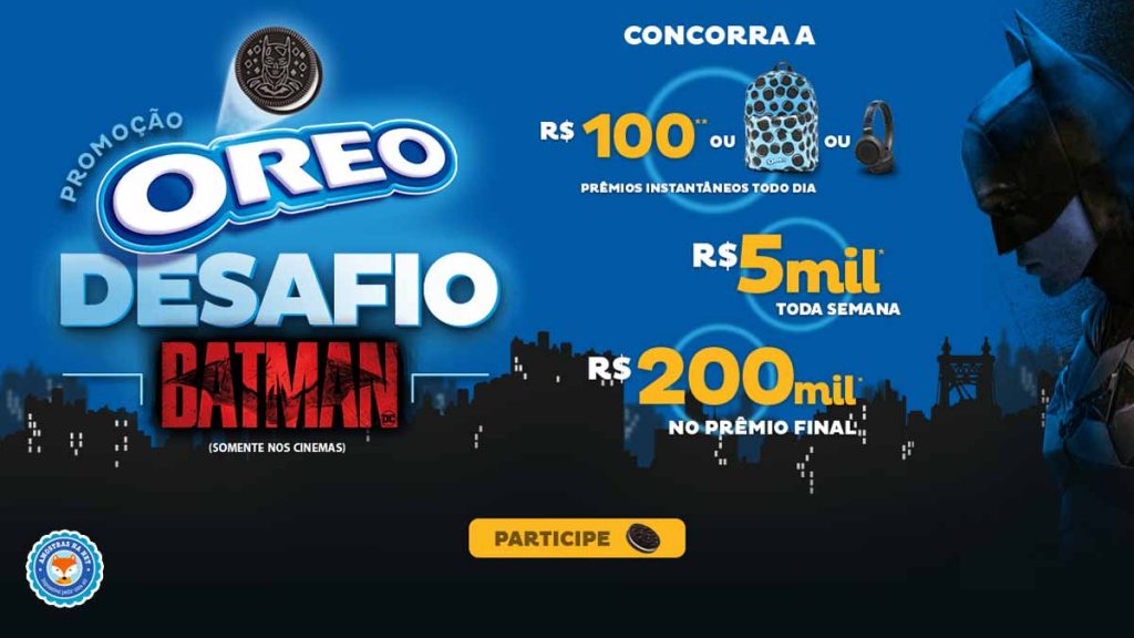 Promoção Oreo desafio Batman