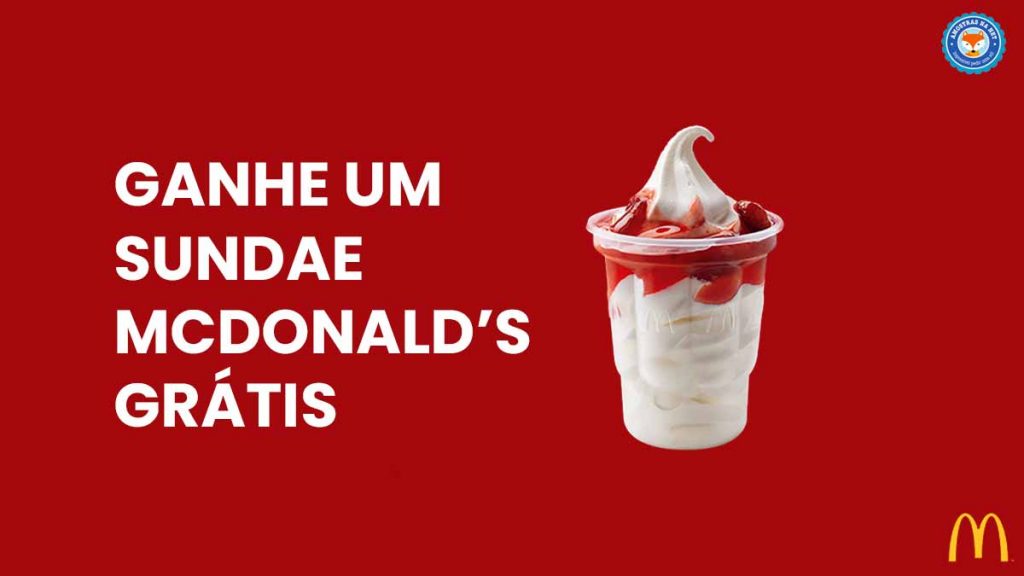 Sundae McDonald's grátis no App