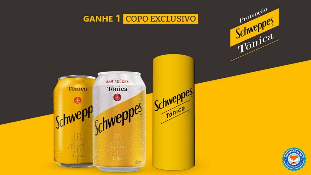Copo long drink exclusivo na promoção Schweppes Tônica veja como ganhar