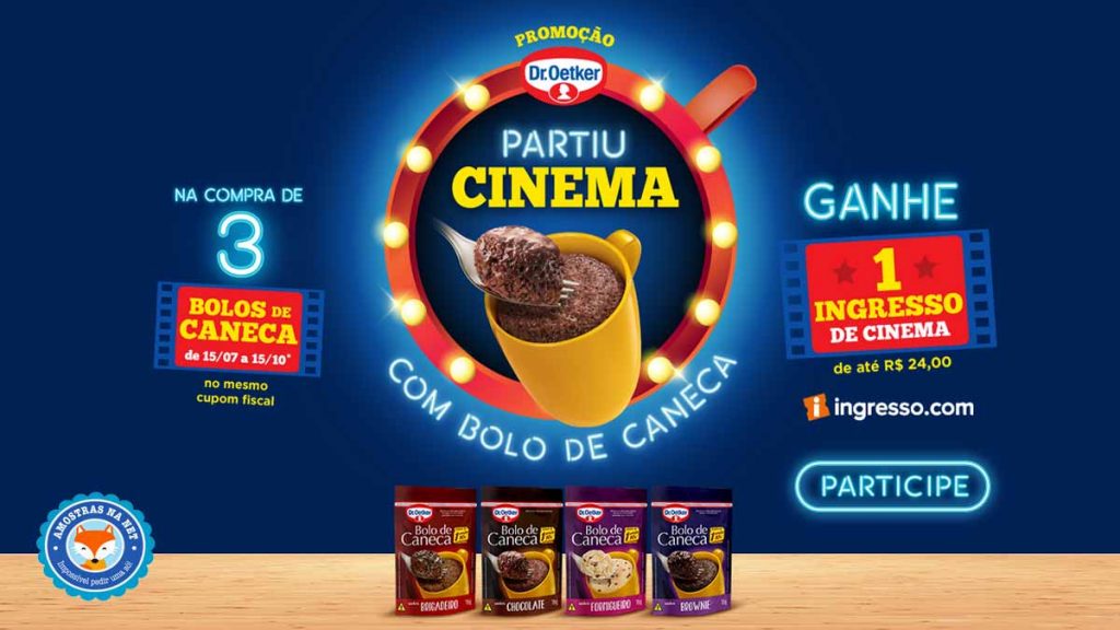 Participe da promoção Dr. Oetker e ganhe um ingresso para o cinema