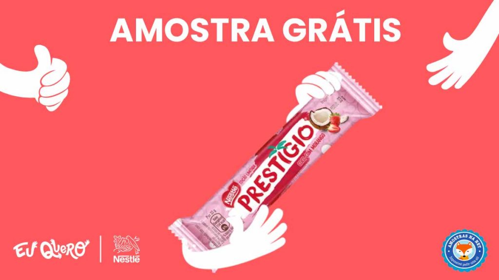 Prestígio Morango amostras grátis Nestlé
