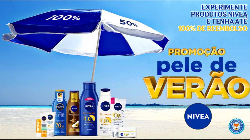Experimente produtos Nivea e ganhe até 100% de reembolso
