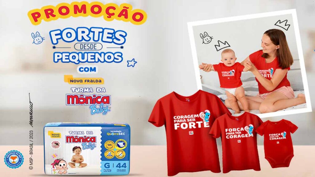 Ganhe camisetas mãe e filho Turma da Mônica em nova promoção
